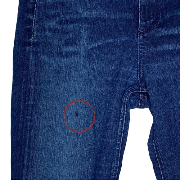 Rag and Bone Mojave 10 Inch Skinny Jeans Dark Blue Wash Size 27 Raw Hems - Picture 12 of 13